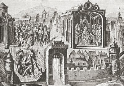 Imaginary election of St. Peter as Pope, 1878 by English School